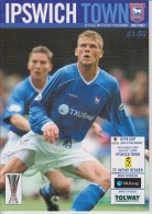 Official Football Programme IPSWICH TOWN - AVENIR BEGGEN Luxembourg UEFA CUP 2002 Preliminary Round - Apparel, Souvenirs & Other