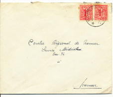 1954 RELAIS Brief Met PZ 859(paar) Van Boneffe Naar Namur Zie Scan(s) - Covers & Documents