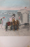 CPA -  Illustrateur Charles Scolik - Sur La Plage, Cabanon, Baigneuse Avec Son Chien - Scolik, Charles