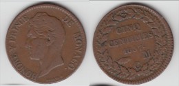 **** MONACO - 5 CENTIMES 1837 MC HONORE V **** EN ACHAT IMMEDIAT !!! - 1819-1922 Honoré V, Charles III, Albert I