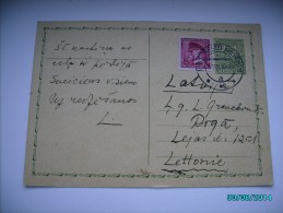 CZECHOSLOVAKIA  , NOVE MESTO NAD VAHOM , POSTAL STATIONERY  TO LATVIA  1936  , 0 - Postkaarten