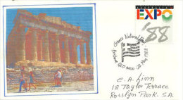EXPO UNIVERSELLE BRISBANE (Australie) 1988, Pavillon De La GRÈCE - Lettres & Documents