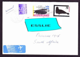 Netherlands On Air Mail Cover To South Africa - 1986 - Willem Drees - Cartas & Documentos