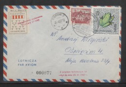 POLAND 1967 13TH NATIONAL GLIDING CHAMPIONSHIPS GLIDER FLOWN COVER CINDERELLA STAMP FLIGHT AIRPLANE AIRCRAFT - Gleitflieger