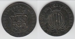 **** CATALUNA - CATALONIA - CATALOGNE - ESPAGNE - SPAIN - 3 QUARTOS 1846 ISABEL II **** EN ACHAT IMMEDIAT - Monete Provinciali