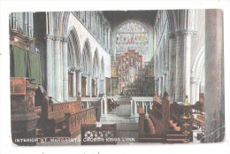 Kings Lynn St.Margaret's Church Interior Norfolk Postcard Unused - Otros & Sin Clasificación