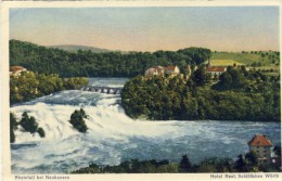 RHEINFALL BEL NEUHAUSEN. Hotel Rest. Schlöbchen Wörth - 2 Scans - Neuhausen Am Rheinfall