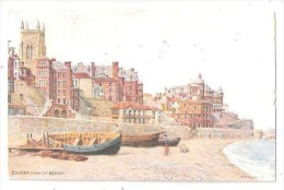 NORFOLK: Cromer From The Beach By A. R. Quinton ARTIST DRAWN ART POSTCARD USED 1957 - Andere & Zonder Classificatie