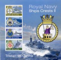 Tristan Da Cunha 2012 - Bateaux Royal Navy - Feuillet Neufs // Mnh - Tristan Da Cunha