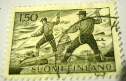 Finland 1963 Loggers Afloat 1.50m - Used - Used Stamps