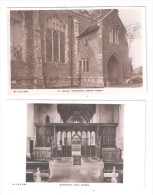 TWO 2 POSTCARDS OF St. Helen Church  Ranworth NORFOLK Rood Screen & THE CHURCH - Other & Unclassified