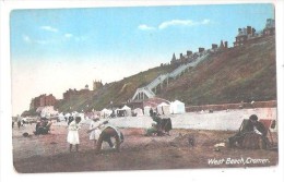 WEST BEACH CROMER PLAYING ON THE BEACH RAPHAEL TUCK CHARMETTE VINTAGE POSTCARD, - Andere & Zonder Classificatie