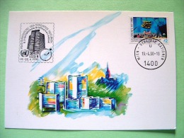 United Nations Vienna 1990 Special Cancel ESSEN On Postcard - International Trade Center - Lettres & Documents