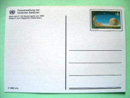 United Nations Vienna 1990 Unused Pre Paid Postcard - Earth Globe - Lettres & Documents