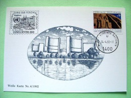 United Nations Vienna 1992 Special Cancel CONFLUENTES 2000 On Postcard - Abu Simbel - Egypt Archaeology - Lettres & Documents