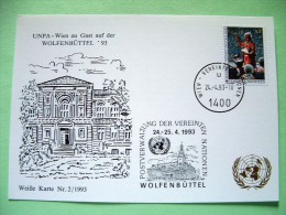 United Nations Vienna 1993 Special Cancel WOLFENBUTTEL On Postcard - Aging With Dignity - Teaching - Brieven En Documenten