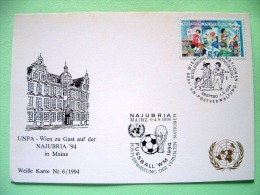 United Nations Vienna 1994 FDC Postcard - Population And Development - Women Teaching, Running Machine - Special Canc... - Covers & Documents