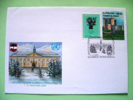 United Nations Vienna 2000 Special Cancel OJUBRIA On Postcard - UN Office - Birds - Lettres & Documents