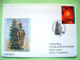 United Nations Vienna 2000 Special Cancel WEIHNACHTSPHILA On Cover - Thanks Giving Day - Solier Uniform - Vatican - Lettres & Documents