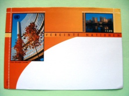 United Nations Vienna 2002 Unused Pre Paid Cover - UN Office - Lake - Trees - Storia Postale