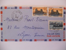 Nouvelle Caledonie Lettre De Noumea 1956 Pour Lyon - Briefe U. Dokumente