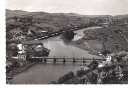 Cp 64 BEHOBIE La Bidassoa Pont INTERNATIONAL L'ILE DES FAISANS ( Batiment Habitation Usine ) Cachet Chez SIMON Frontière - Béhobie