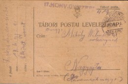 Hungary - Postcard -Tabori Postai Levelezolap Circulated In 1917, 17.Monv.Gy.Ezreal - Covers & Documents