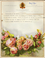 Télégramme Fleurs Roses - Telegrammen