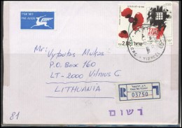 ISRAEL Postal History Cover Brief IL 007 Against Drugs Air Mail - Lettres & Documents