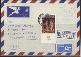ISRAEL Postal History Cover Brief IL 011 SOREK Cave Air Mail - Lettres & Documents