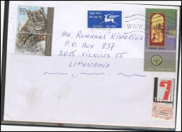 ISRAEL Postal History Cover Brief IL 015 Fauna Animals Archaeology Air Mail - Covers & Documents