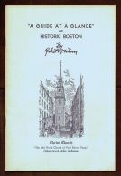 "A GUIDE At A GLANCE Of HISTORIC BOSTON" Amerique America Amerika USA Etats Unis 1947 ! - Nordamerika