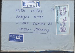 ISRAEL Postal History Cover Brief IL 020 Machine Franking Air Mail - Lettres & Documents