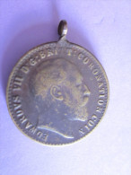 MEDAILLE 1902 ROI  EDWARD 7 / MARQUAGE DG BRITT CORONATION COIN BEL ETAT - Monarquía/ Nobleza