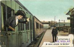 Seine Saint Denis - P 250 -  Tremblay - A L Arrivee A Tremblay Je Vous Envoie Le Bonjour - Carte Souvenir - - Tremblay En France
