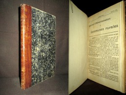 "JOURNAL D´ADMINISTRATION Des COMMUNES RURALES" Droit Loi Mairie 1910 ! - Diritto