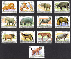 Burundi, 1983, Tiere. MiNr. 1583-1595 Mit Silbernem RaTdr.-Aufdruck Des WWF-Emblems., MI 1596-1608, MNH - Non Classés