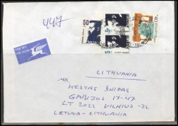 ISRAEL Postal History Cover Brief IL 022 Archaeology Personalities Air Mail - Covers & Documents
