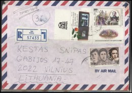 ISRAEL Postal History Cover Brief IL 024 Personalities Air Mail - Cartas & Documentos