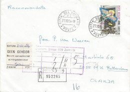 Vatican 1984 Holy Year Dove Registered Cover With Registration Slip - Cartas & Documentos