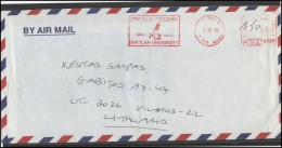 ISRAEL Postal History Cover Brief IL 044 Franking Machine Meter Mark Air Mail - Cartas & Documentos