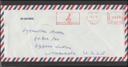 ISRAEL Postal History Cover Brief IL 045 Franking Machine Meter Mark Air Mail - Cartas & Documentos