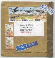ISRAEL Postal History Cover Brief IL 048 Aviation Military Planes HEBRON City Air Mail - Cartas & Documentos