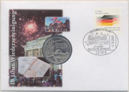 2000 Numisbrief 10 Jahre Deutsche Einheit 10 DM Ag - Altri & Non Classificati