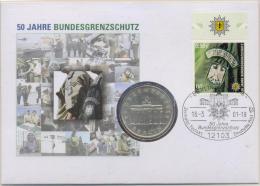 2001 Numisbrief 50 Jahre Bundesgrenzschutz 20M Brandenburger Tor - Otros & Sin Clasificación