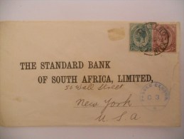 Afrique Du Sud Lettre De 1915 Pour New York Avec Censure (dechirure ) - Covers & Documents