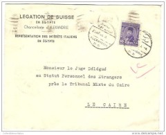 EGYPT 1946 LOCAL COVER 10 MIILS KING FAROUK MARSHALL / MARSHAL ALEXANDRIA - CAIRO DOMESTIC COVER - Lettres & Documents