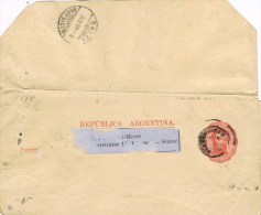 10174. Entero Postal Faja Publicacion Impresos BUENOS AIRES (Argentina)  1889 - Postwaardestukken