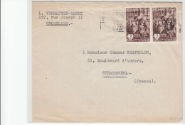 BELGIUM USED COVER  COB 972 VERS STRASBOURG - Storia Postale