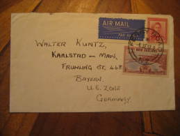 Ferry Road 1952 To Karlstad Germany USA Zone 2 Stamp On Air Mail Front Frontal Cover NEW ZEALAND - Lettres & Documents